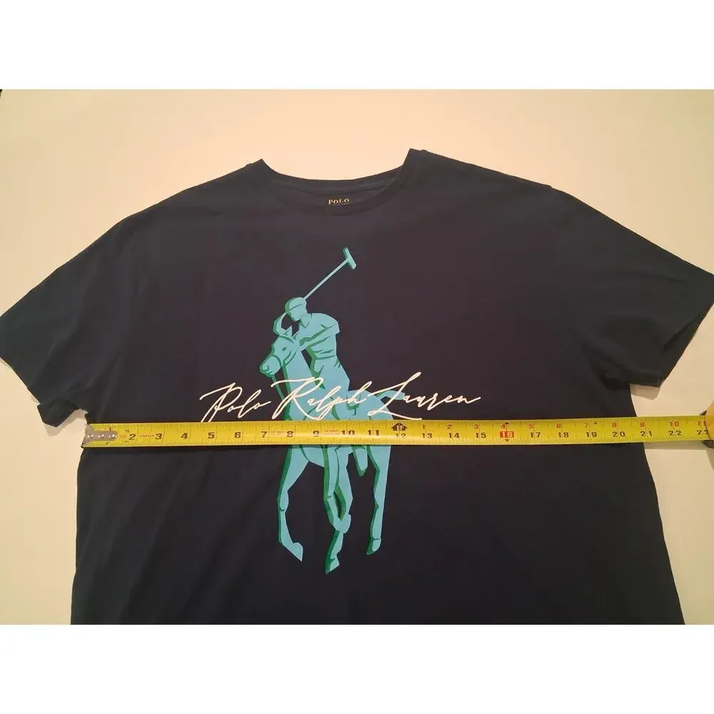 Camiseta Polo Ralph Lauren Classic Fit Azul Marinho - Tamanho M